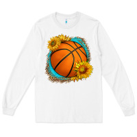 White western basketball with sunflower Long Sleeve Tee - HRA Design Shop
