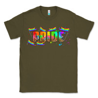 Army Green lgbtq pride  libbey glass Classic Tee - HRA Design Shop