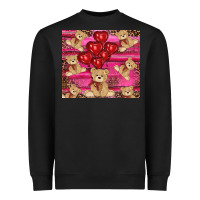 Black valentines day teddy bear tumbler Heavyweight Sweatshirt - RanaPortraitStore