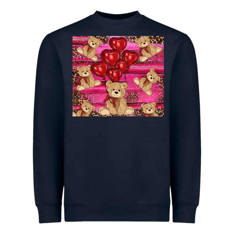 Valentines Day Teddy Bear Tumbler Heavyweight Sweatshirt by RanaPortraitStore | Teevron