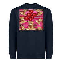 Navy valentines day teddy bear tumbler Heavyweight Sweatshirt - RanaPortraitStore