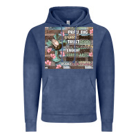Vintage Denim pray big worry small trust god Vintage Hoodie - MaliasSmallBusiness