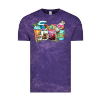Cloud Purple skeleton summer coffee cups Vintage Tee - Zillion Design Studio