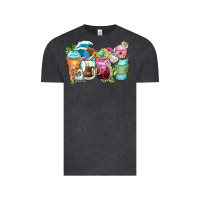 Vintage Black skeleton summer coffee cups Vintage Tee - Zillion Design Studio