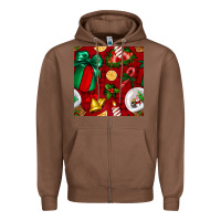 Chestnut christmas snow globe seamless pattern Zipper Hoodie - BundleAndBundleShop