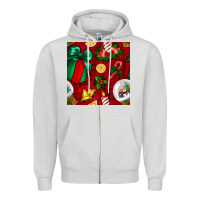 Dove Grey christmas snow globe seamless pattern Zipper Hoodie - BundleAndBundleShop