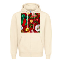 Sandshell christmas snow globe seamless pattern Zipper Hoodie - BundleAndBundleShop