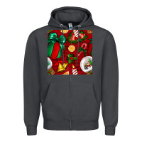 Smoke christmas snow globe seamless pattern Zipper Hoodie - BundleAndBundleShop