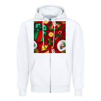 White christmas snow globe seamless pattern Zipper Hoodie - BundleAndBundleShop