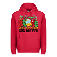 Cardinal my sleigh broke so now i am a school bus driver Premium Hoodie - MaliasSmallBusiness