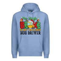 Colony Blue my sleigh broke so now i am a school bus driver Premium Hoodie - MaliasSmallBusiness