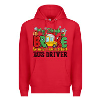 Red my sleigh broke so now i am a school bus driver Premium Hoodie - MaliasSmallBusiness