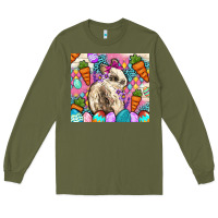 Army Green Easter Bunny tumbler Easter Day Long Sleeve Tee - Neo Western