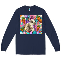 Navy Easter Bunny tumbler Easter Day Long Sleeve Tee - Neo Western