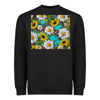 Black western daisy and sunflower Heavyweight Sweatshirt - RanaPortraitStore