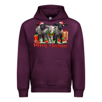 Mauve Wine merry christmas baby sheeps Urban Hoodie - LillyAllenDesigns