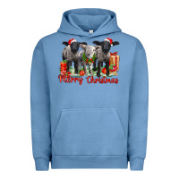 Pigment Pebble Blue merry christmas baby sheeps Urban Hoodie - LillyAllenDesigns
