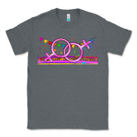 Charcoal Heather lgbtq lesbian  libbey glass Classic Tee - HRA Design Shop