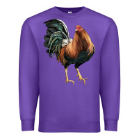 Purple American Game Rooster Premium Sweatshirt - LillyAllenDesigns