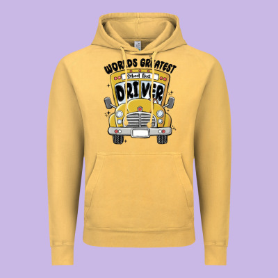 Vintage Hoodie worlds greatest school bus driver