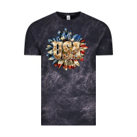 Cloud Black usa sunflower billie wilder Vintage Tee - texasbilliewilder