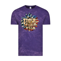Cloud Purple usa sunflower billie wilder Vintage Tee - texasbilliewilder