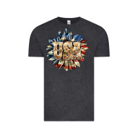 Vintage Black usa sunflower billie wilder Vintage Tee - texasbilliewilder