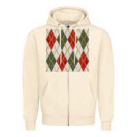 Sandshell christmas diamond plaid seamless pattern Zipper Hoodie - BundleAndBundleShop