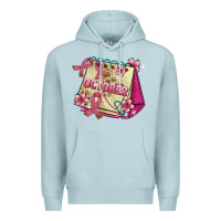 Blue Mist pink cancer ribbon and october calendar Premium Hoodie - AdoDesignShop