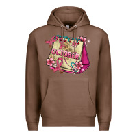 Chestnut pink cancer ribbon and october calendar Premium Hoodie - AdoDesignShop