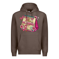 Coffee pink cancer ribbon and october calendar Premium Hoodie - AdoDesignShop