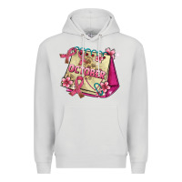 Dove Grey pink cancer ribbon and october calendar Premium Hoodie - AdoDesignShop