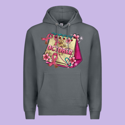 Pink Cancer Ribbon And October Calendar Premium Hoodie Designed By Adodesignshop