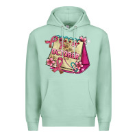 Seafoam pink cancer ribbon and october calendar Premium Hoodie - AdoDesignShop