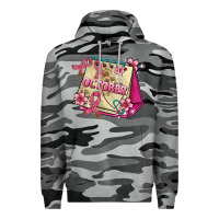 Slate Camo pink cancer ribbon and october calendar Premium Hoodie - AdoDesignShop