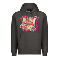 Smoke pink cancer ribbon and october calendar Premium Hoodie - AdoDesignShop