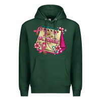 Sports Green pink cancer ribbon and october calendar Premium Hoodie - AdoDesignShop