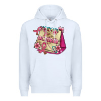 White pink cancer ribbon and october calendar Premium Hoodie - AdoDesignShop