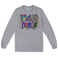 Heather Grey love need no words Long Sleeve Tee - SublimationCraftShop