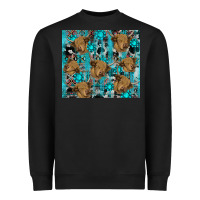 Black western aztec highland cow Heavyweight Sweatshirt - RanaPortraitStore