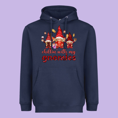 Chilling With My Gnomies Heavyweight Hoodie Designed By Nancycooperartshop