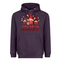 Plum chilling with my gnomies Heavyweight Hoodie - NancyCooperArtShop