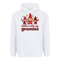 White chilling with my gnomies Heavyweight Hoodie - NancyCooperArtShop