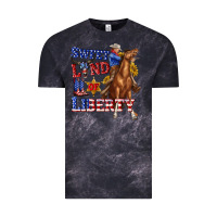 Cloud Black western sweet land of liberty 4th july billie wilder Vintage Tee - texasbilliewilder