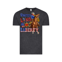 Vintage Black western sweet land of liberty 4th july billie wilder Vintage Tee - texasbilliewilder