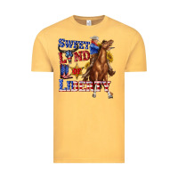 Vintage Mustard western sweet land of liberty 4th july billie wilder Vintage Tee - texasbilliewilder