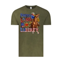 Vintage Olive western sweet land of liberty 4th july billie wilder Vintage Tee - texasbilliewilder