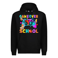 Black game over back to school Premium Hoodie - NancyCooperArtShop