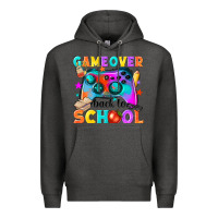 Charcoal Heather game over back to school Premium Hoodie - NancyCooperArtShop
