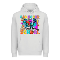 Dove Grey game over back to school Premium Hoodie - NancyCooperArtShop